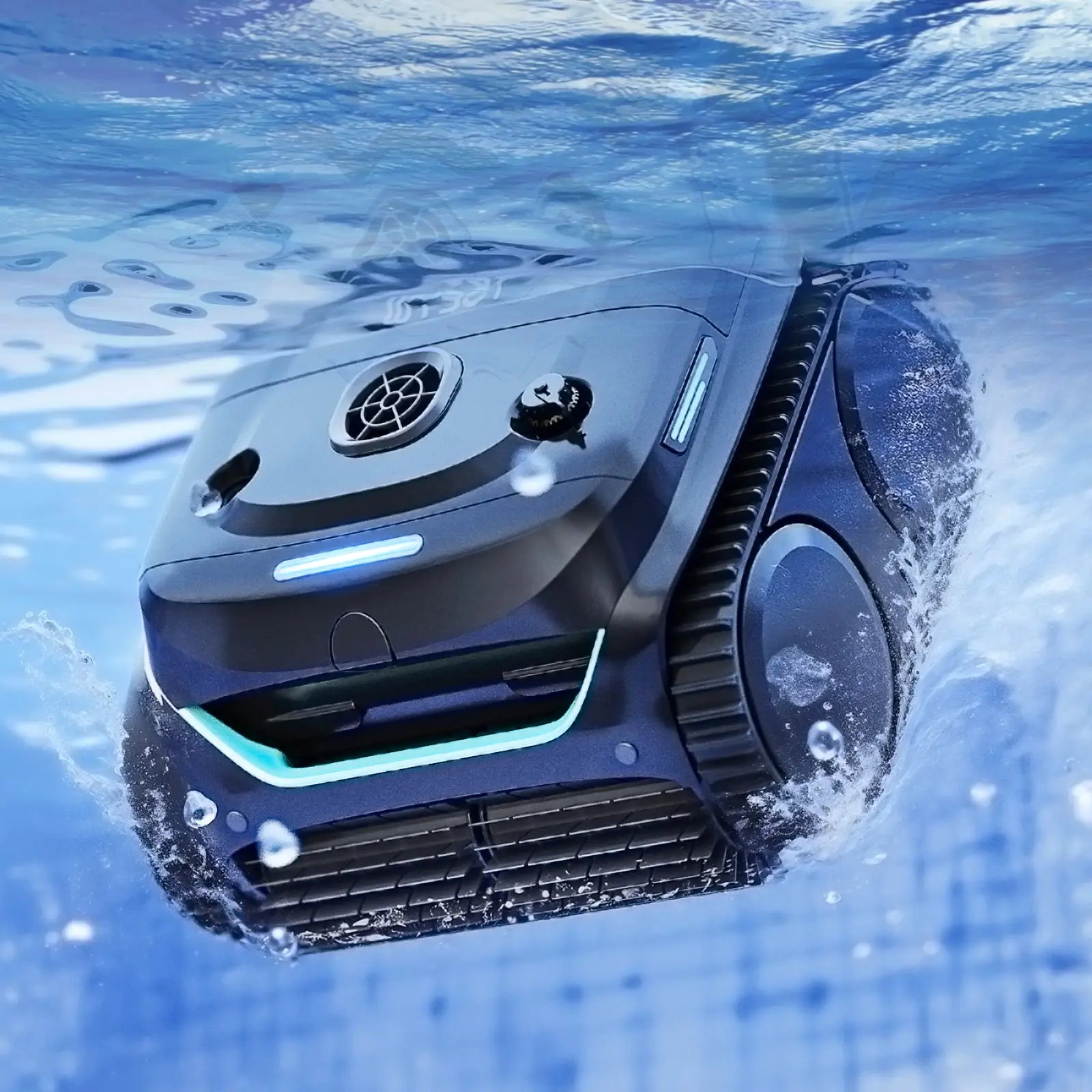 WYBOT robotic pool cleaner in a swimming pool