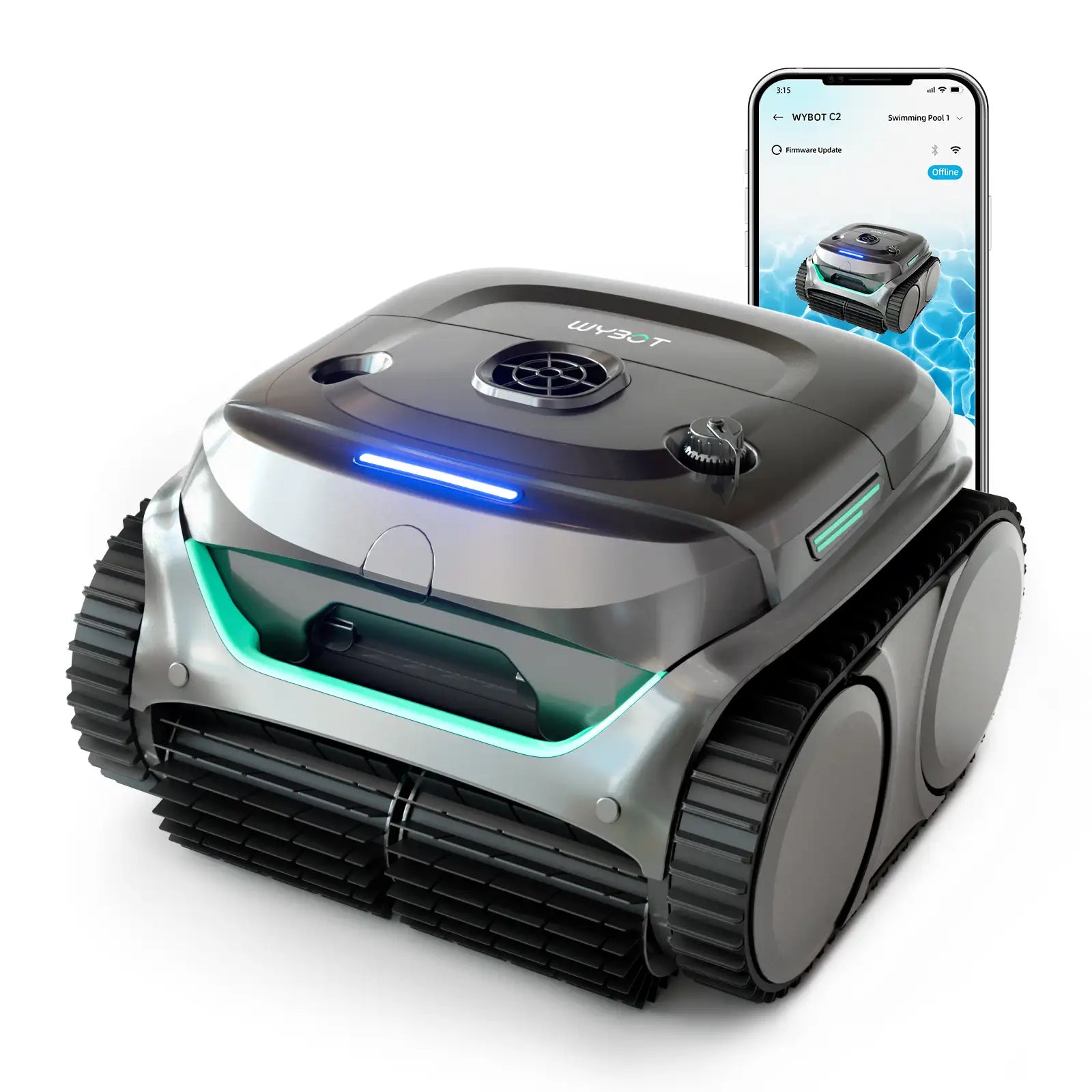 WYBOT C2 cordless robotic pool cleaner product image